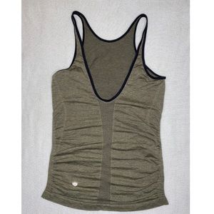 Lululemon in the flow olive green tank